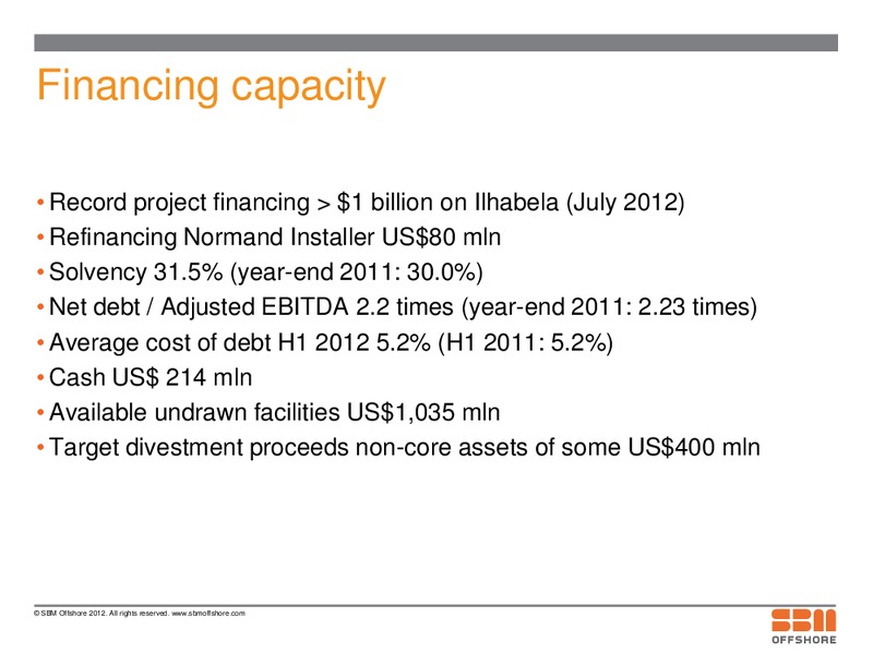 ANALYST PRESENTATION – Sbm Offshore – slide 29