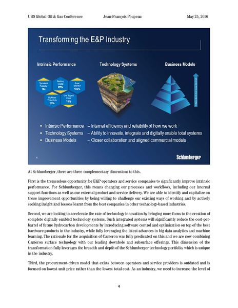 UBS Global Oil & Gas Conference – Schlumberger Limited – slide 3