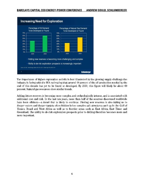 CEO ENERGY POWER CONFERENCE – Schlumberger Limited – slide 6