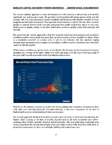 CEO ENERGY POWER CONFERENCE – Schlumberger Limited – slide 17
