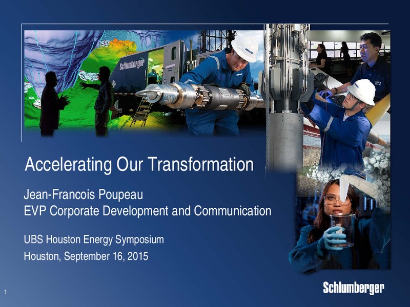 UBS Houston Energy Symposium – Schlumberger Limited – slide 1