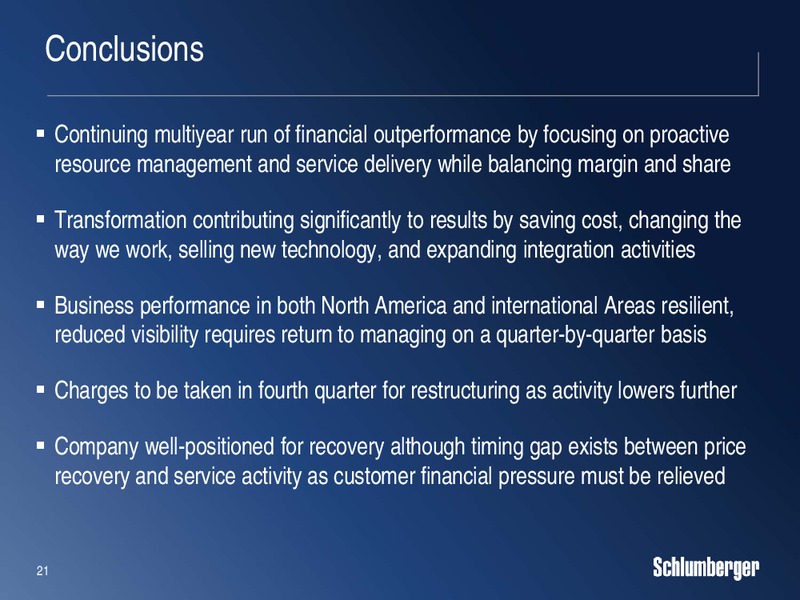Cowen and Company Ultimate Energy Conference – Schlumberger Limited – slide 20