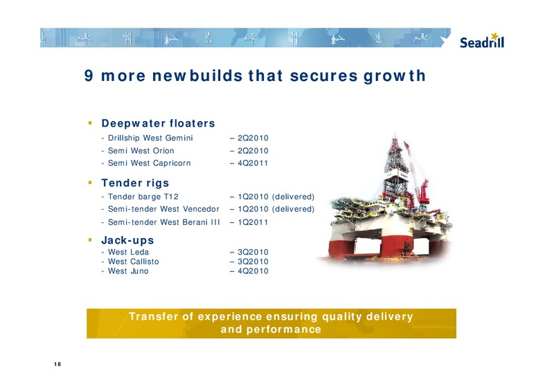 Q4 2009 EARNINGS CALL – Seadrill Limited – slide 17