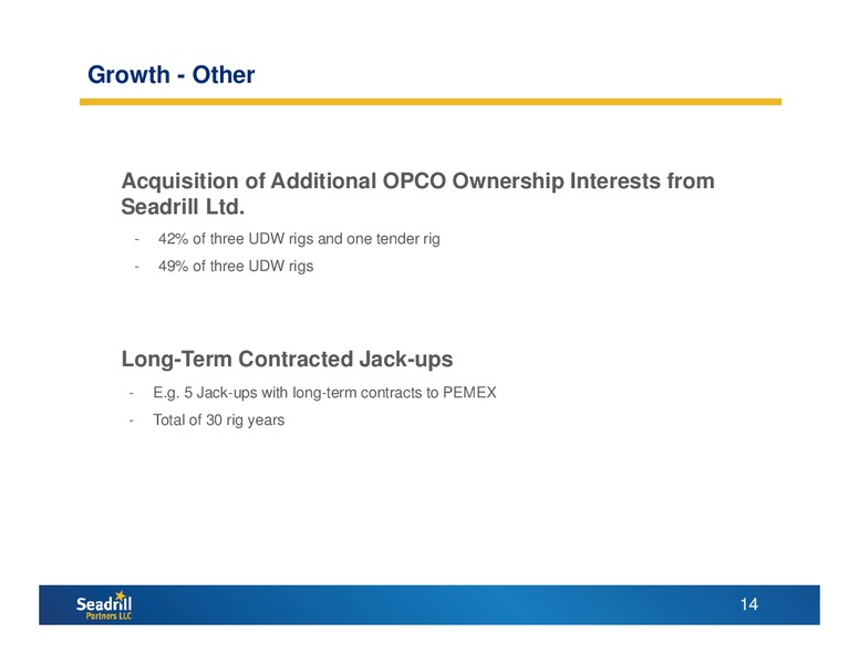 CITI MLP MIDSTREAM INFRASTRUCTURE CONFERENCE – Seadrill Partners LLC – slide 13