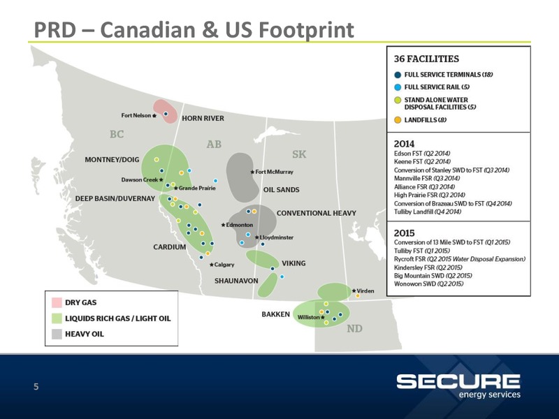 September 2015 Investor Update – Secure Energy Services – slide 5