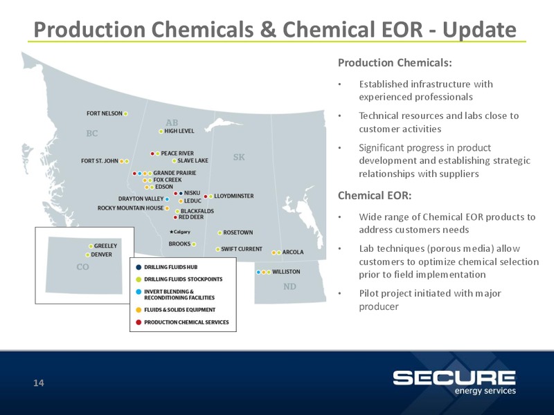 September 2015 Investor Update – Secure Energy Services – slide 14