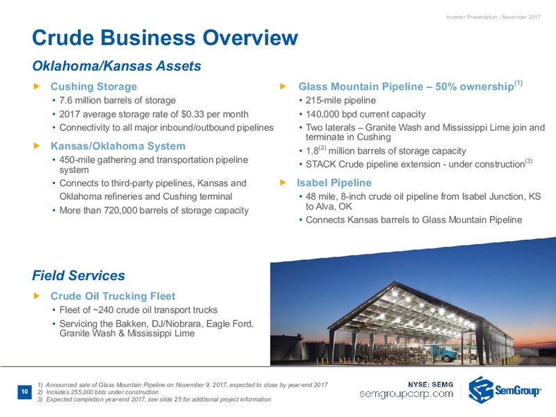 3Q 2017 Earnings Call – Semgroup Corporation – slide 8