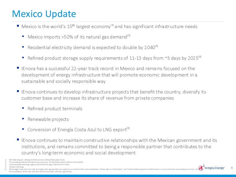 4Q 2018 Earnings Presentation – Sempra Energy – slide 7