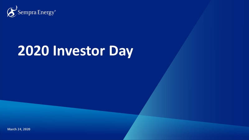 March 2020 Investor Presentation – Sempra Energy – slide 1