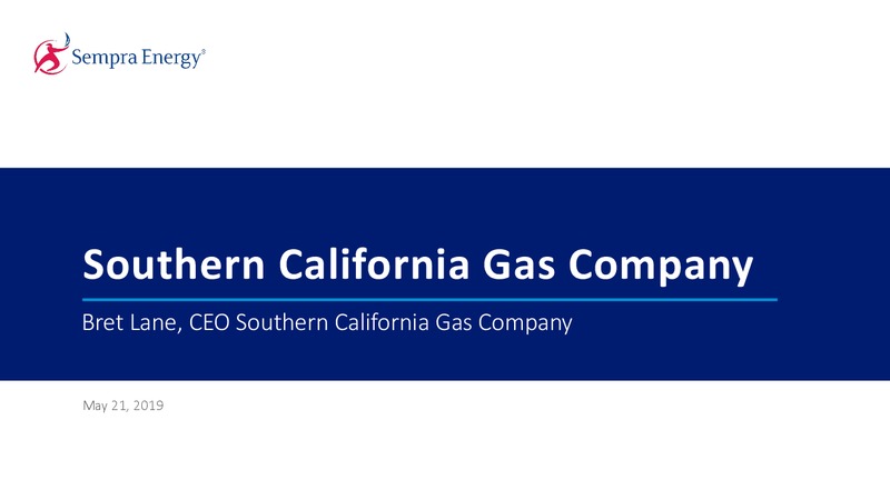 AGA 2019 SoCalGas Presentation – Sempra Energy – slide 1