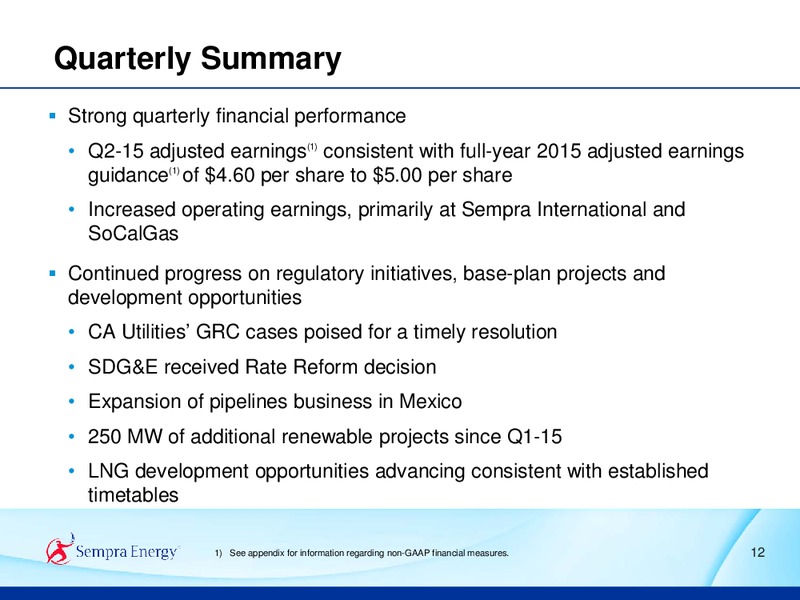 Q2 2015 Earnings Call – Sempra Energy – slide 11