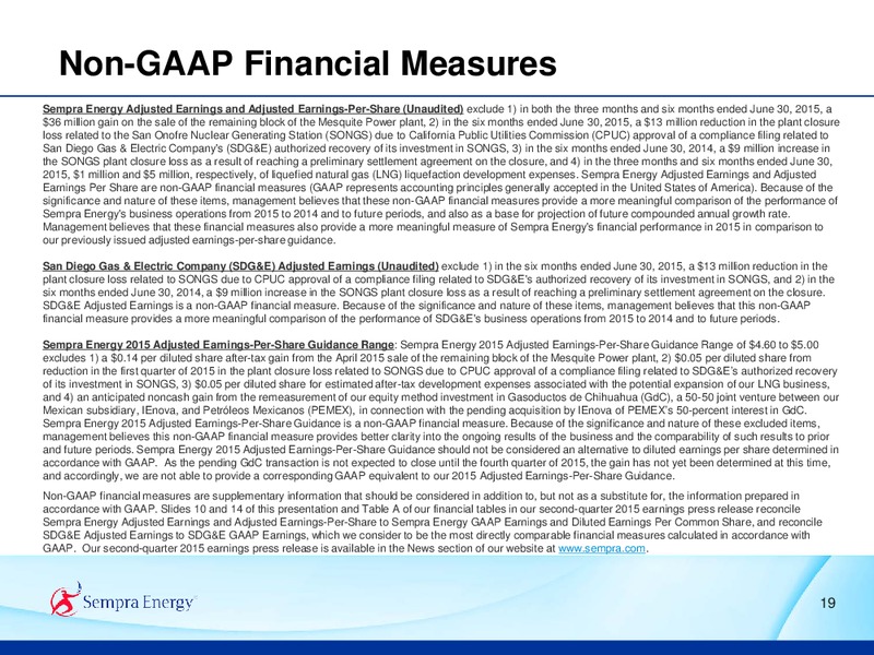 Q2 2015 Earnings Call – Sempra Energy – slide 18