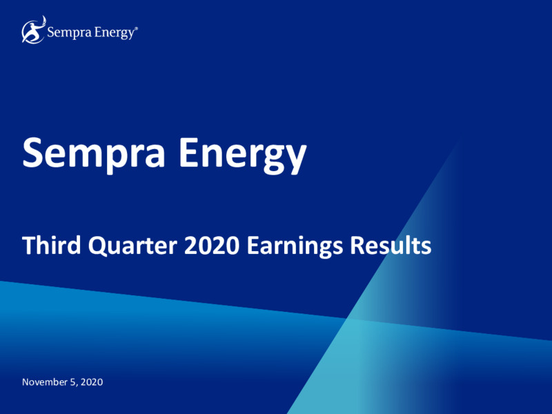 Q3 2020 Earnings Presentation – Sempra Energy – slide 1