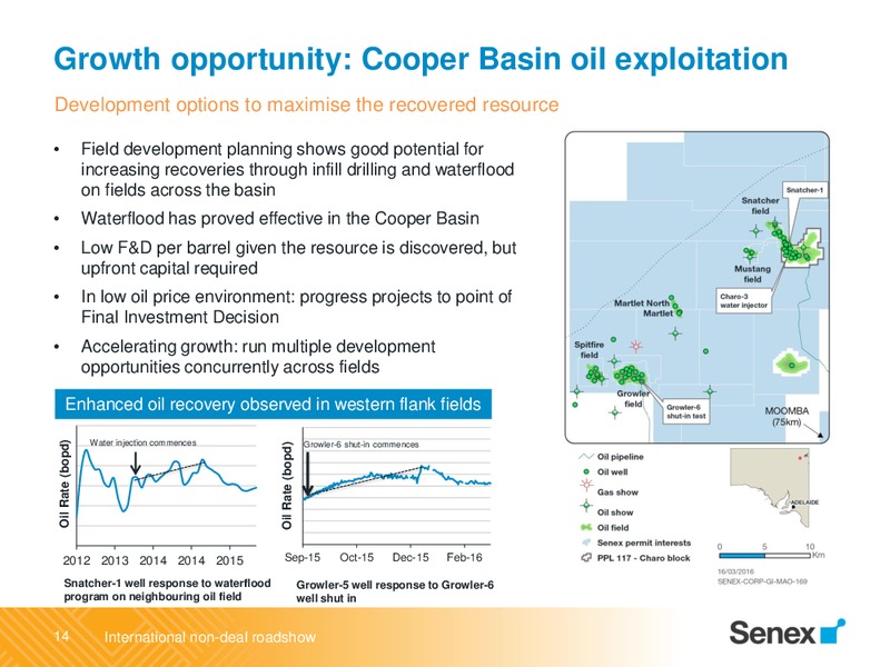 International Non Deal Roadshow – Senex Energy Ltd. – slide 14