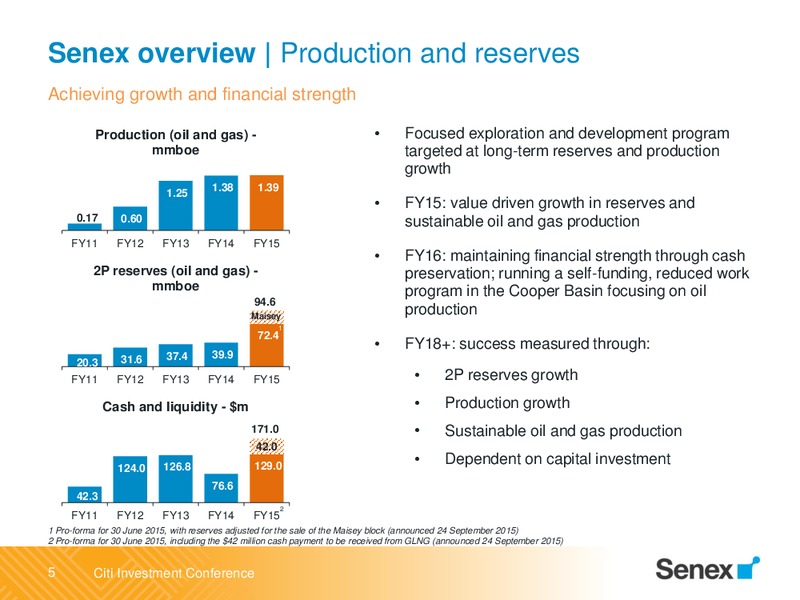 Citi Annual Australian and New Zealand Investment Conference – Senex Energy Ltd. – slide 5
