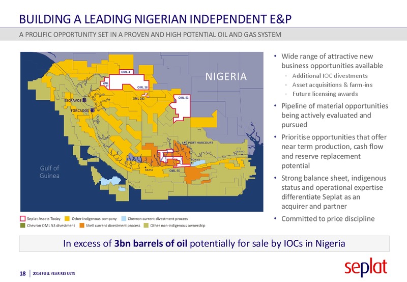 2014 Earnings Call – Seplat Petroleum Development Company – slide 17