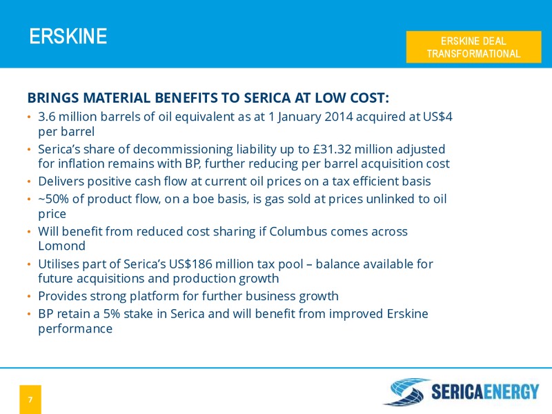 JUNE 2015 INVESTOR PRESENTATION – Serica Energy Plc – slide 6