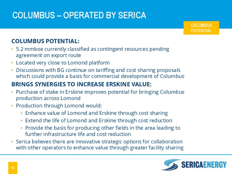 JUNE 2015 INVESTOR PRESENTATION – Serica Energy Plc – slide 15