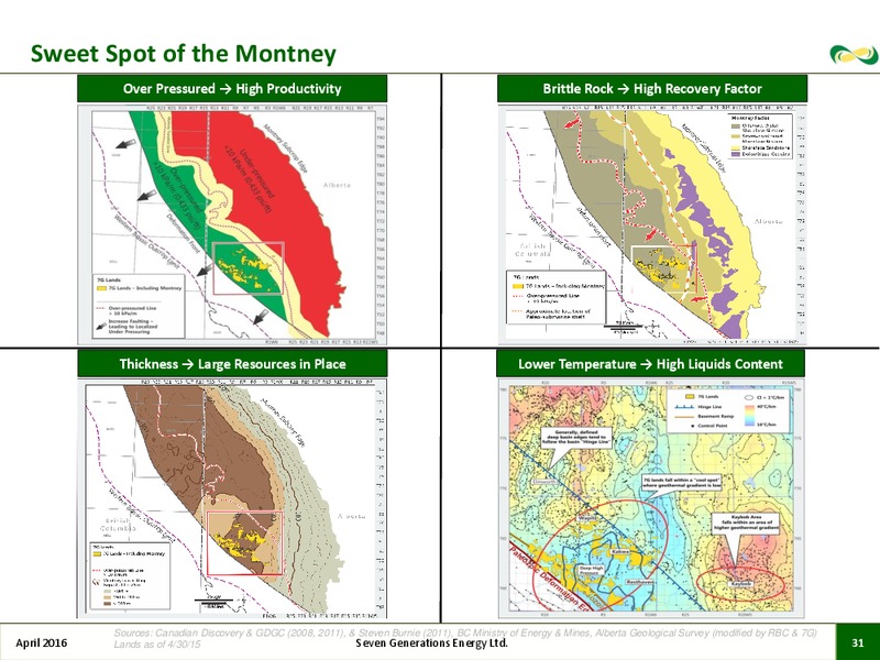 Corporate Presentation April 2016 – Seven Generations Energy Ltd – slide 28