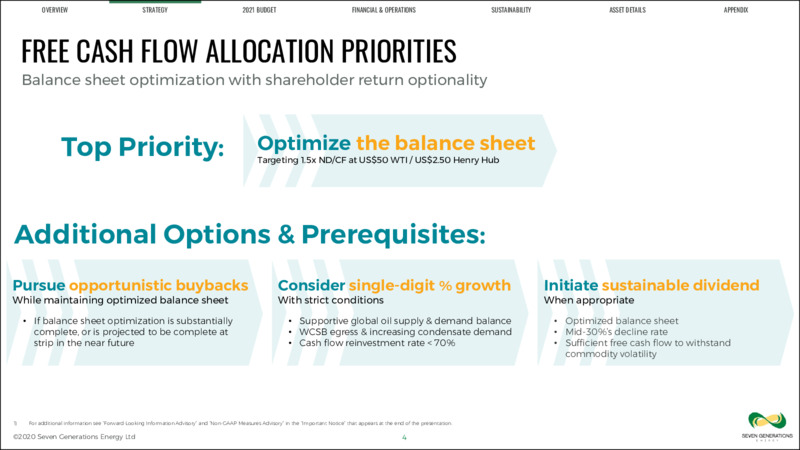 Corporate Presentation   December 2020 – Seven Generations Energy Ltd – slide 4