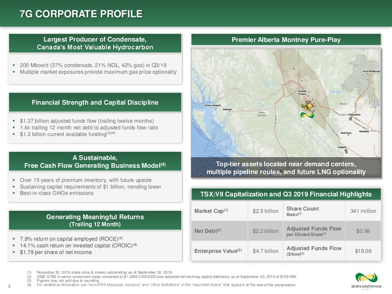 December 2019 Corporate Presentation – Seven Generations Energy Ltd – slide 3