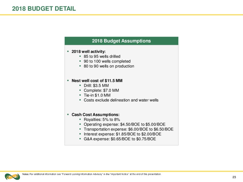 December 2017 Corporate Presentation – Seven Generations Energy Ltd – slide 23