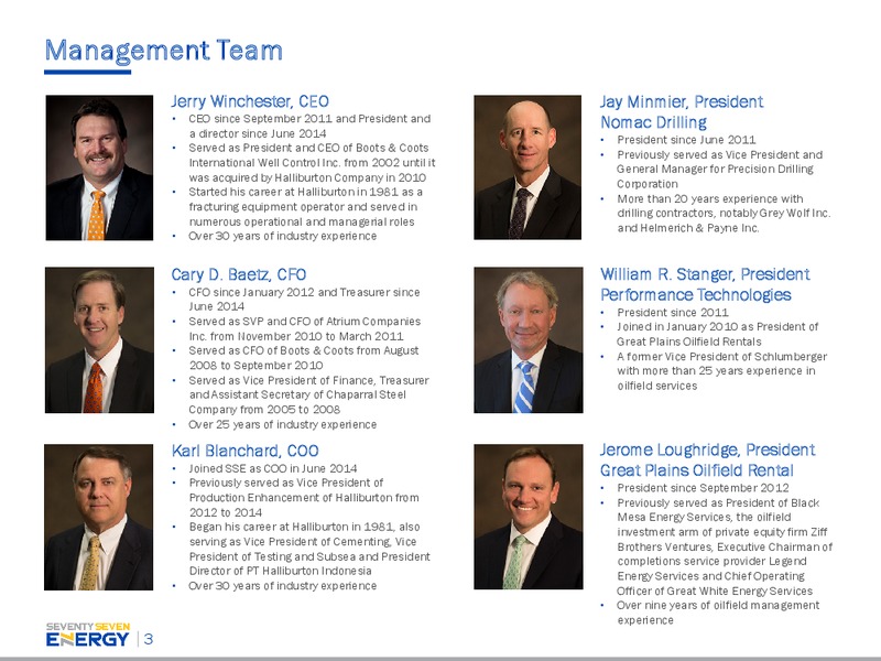 Q3 2016 Investor Presentation – Seventy Seven Energy Inc. – slide 2
