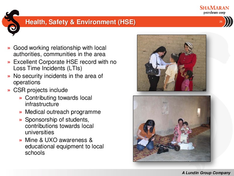 TD NEWCREST CONFERENCE – Shamaran Petroleum – slide 26