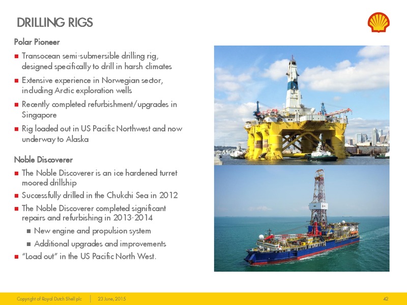 JUNE 2015 INVESTOR PRESENTATION – Shell – slide 41