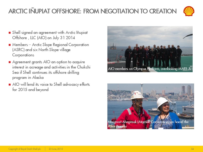 JUNE 2015 INVESTOR PRESENTATION – Shell – slide 53