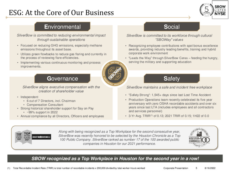 2Q22 Earnings – Silverbow Resources – slide 4