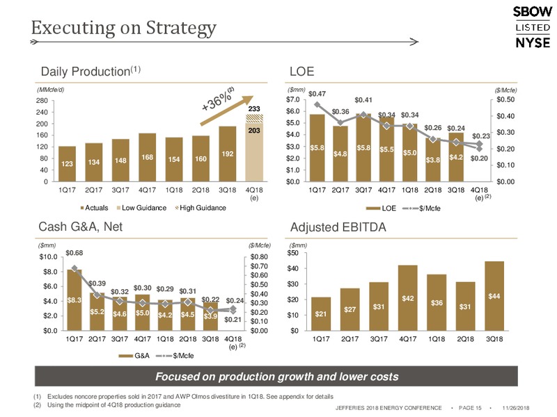Jefferies 2018 Energy Conference November 2018 – Silverbow Resources – slide 14