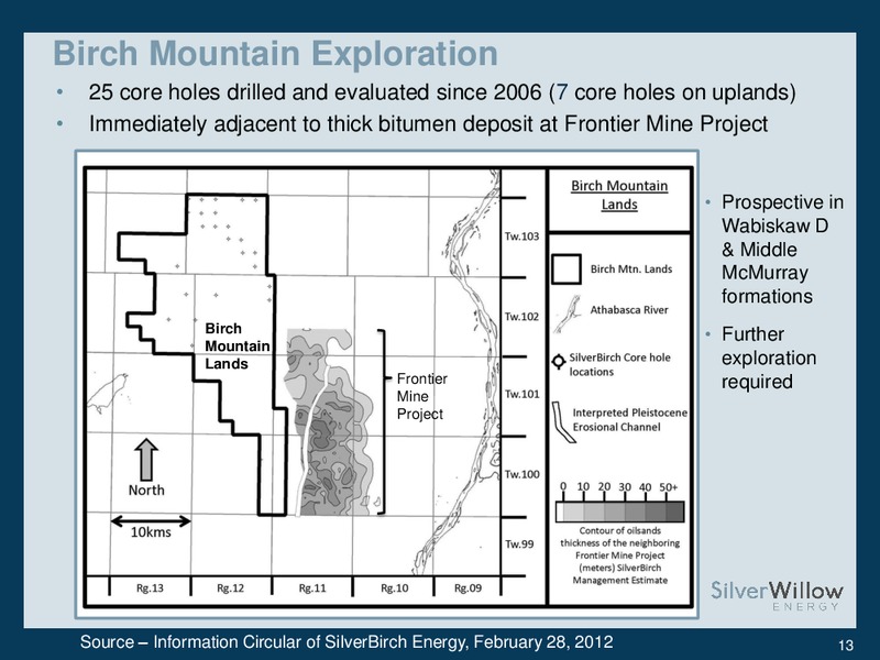 PETERS & CO 2013 ENERGY CONFERENCE – Silverwillow Energy Corporation – slide 11