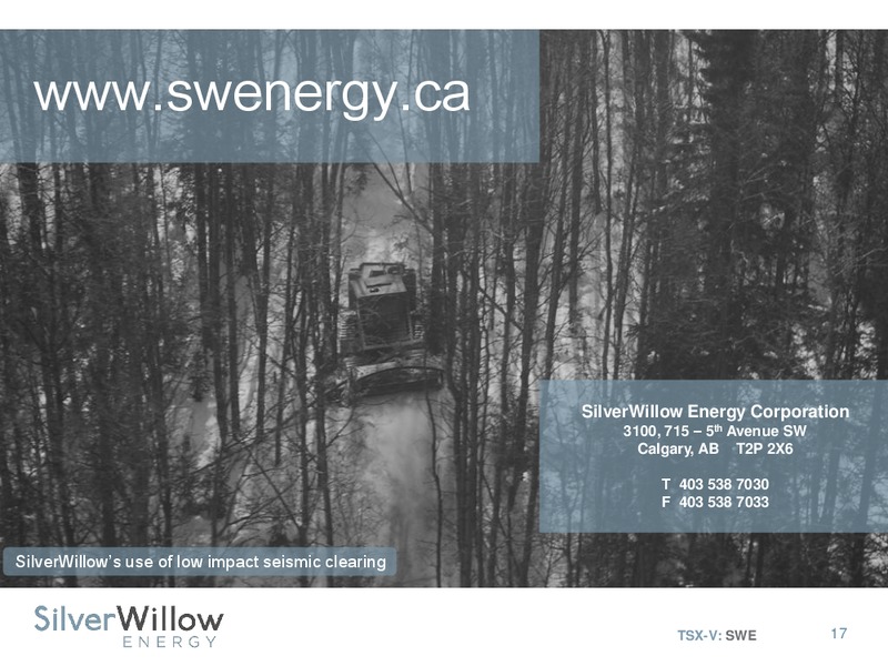 PETERS & CO 2013 ENERGY CONFERENCE – Silverwillow Energy Corporation – slide 15