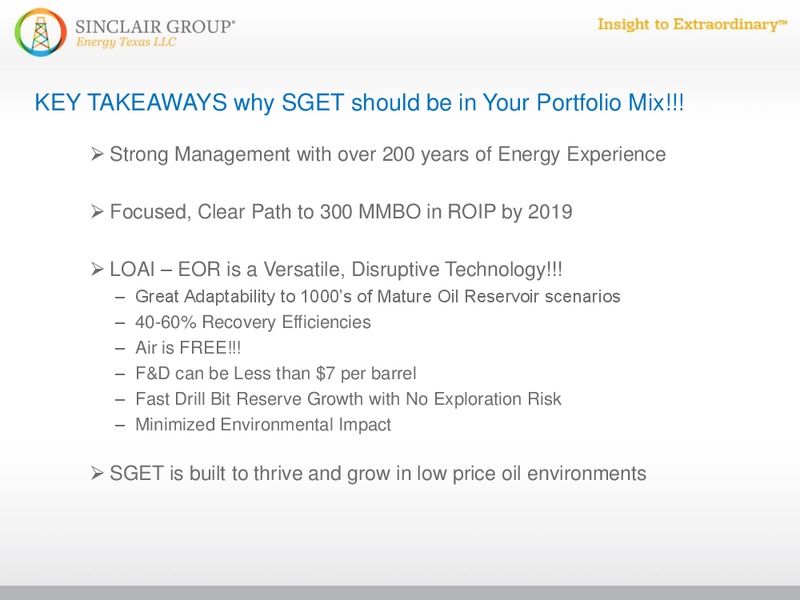 EnerCom The Oil and Gas Conference – Sinclair Group – slide 20