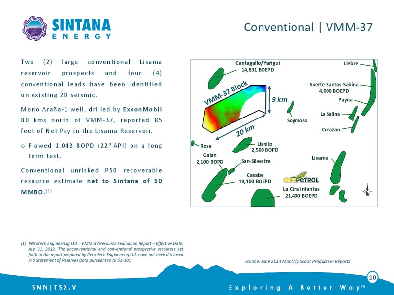 May 2015 Investor Presentation – Sintana Energy Inc – slide 10