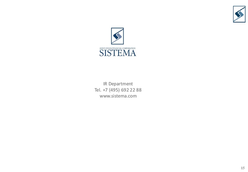 Q2 2015 Results – Sistema – slide 14