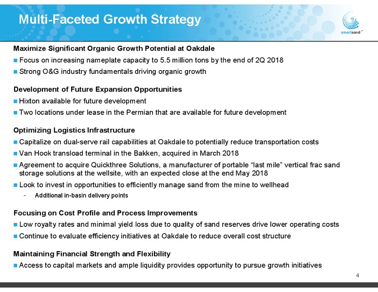 May 2018 Investor Presentation – Smart Sand Inc – slide 4