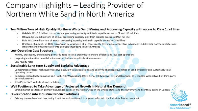 August 2025 Presentation – Smart Sand Inc – slide 2