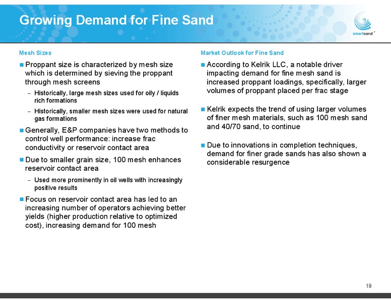 Barclays Global CEO Energy Power Conference – Smart Sand Inc – slide 18