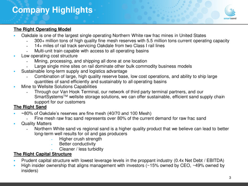 December 2020 Investor Presentation – Smart Sand Inc – slide 2