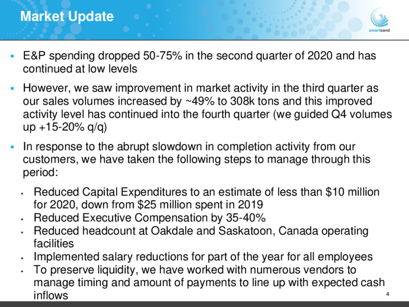 December 2020 Investor Presentation – Smart Sand Inc – slide 3
