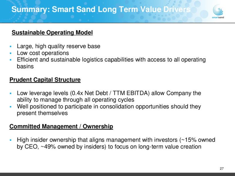 December 2020 Investor Presentation – Smart Sand Inc – slide 26