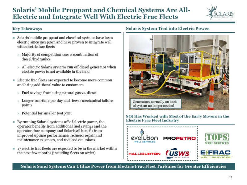 June 2020 Investor Presentation – Solaris Oilfield Infrastructure, Inc. – slide 16