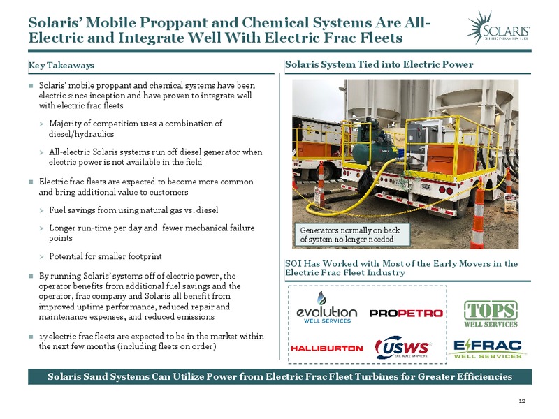 August 2019 Investor Presentation – Solaris Oilfield Infrastructure, Inc. – slide 11