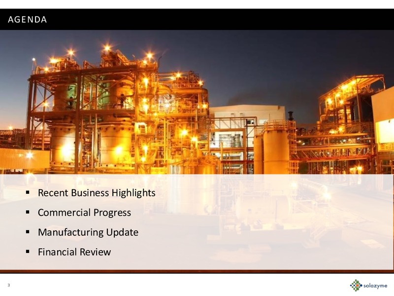 Q2 2015 – Solazyme – slide 2
