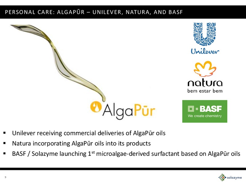 Q2 2015 – Solazyme – slide 8