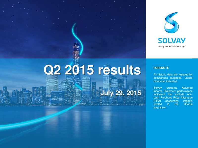 Q2 2015 Results – Solvay – slide 1