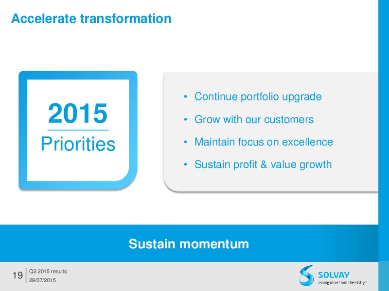 Q2 2015 Results – Solvay – slide 18