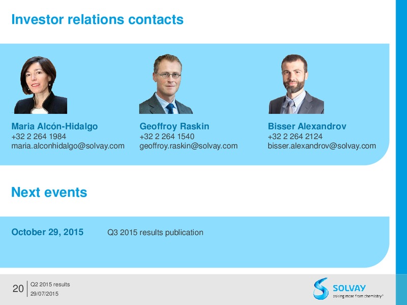 Q2 2015 Results – Solvay – slide 19
